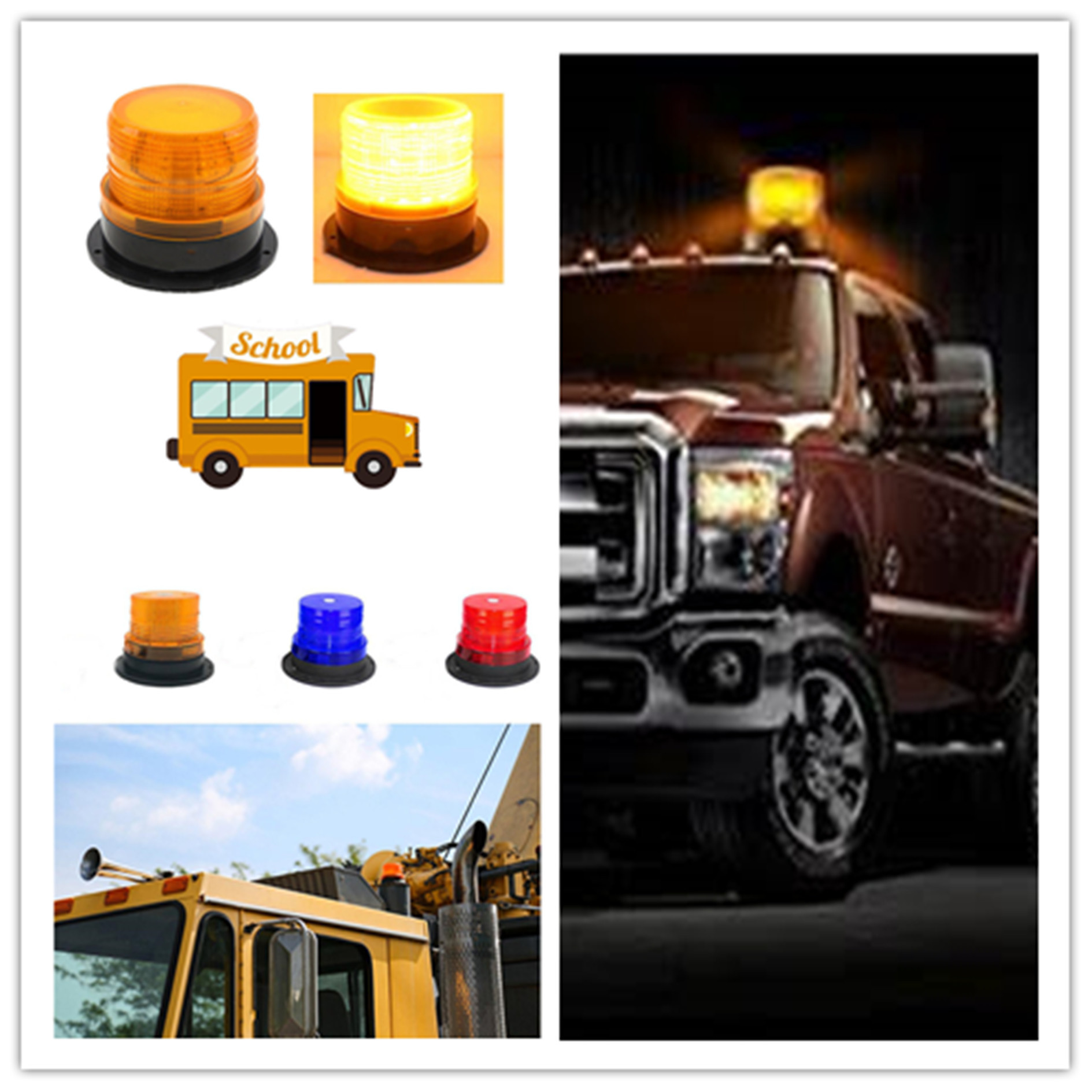 2 X 10w Flashing Led Warning Lights For Emergency Vehicles 1 Year Warranty