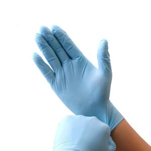 China Blue Powder Free Examination Disposable Nitrile Glove ASTM D6319 wholesale