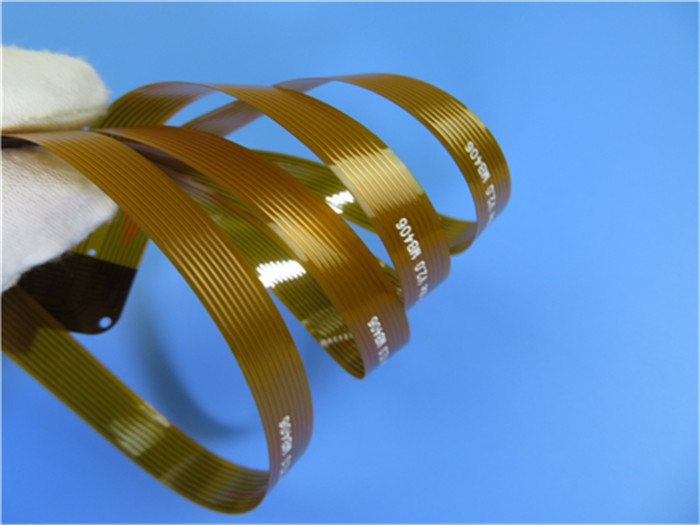 Dual Layer Flexible PCB Built on Polyimide With Immersion Gold and Yellow Mask