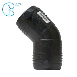 China Custom HDPE Electrofusion Fittings , 110mm Electrofusion HDPE 45 Degree Elbow wholesale