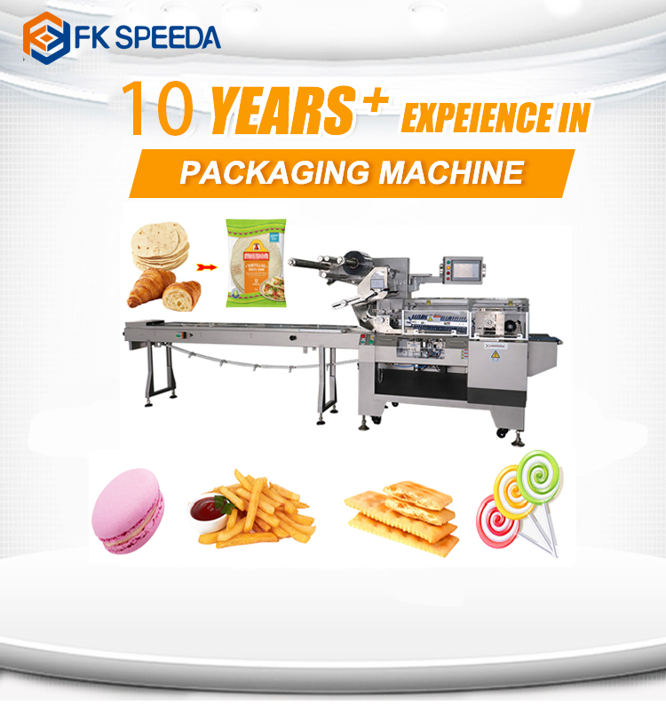 Full Automatic Flow Pack Machine for Filling Upper Film Reel and Cartoning Chocolate Bars