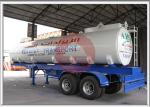 Stainless Steel Milk Tank Trailer , Water Tanker Truck Trailer 40000l Multifunct