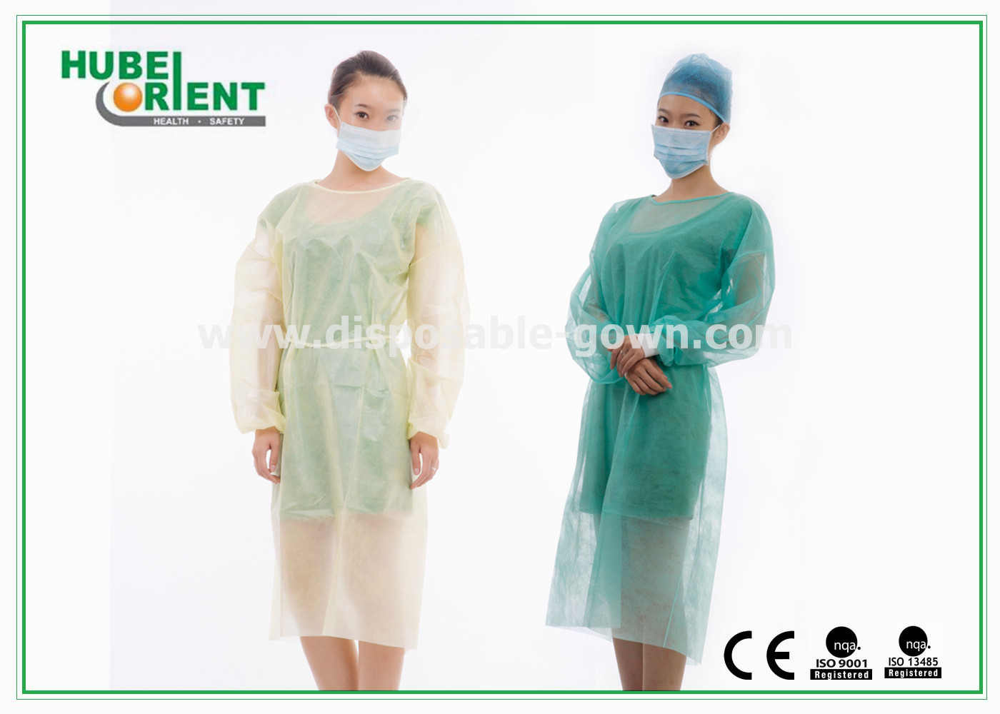 SMS Disposable Medical Isolation Gown With Long Sleeves