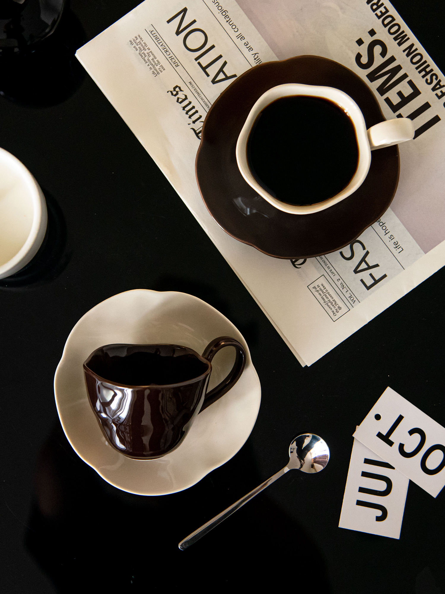 Novelty Design Style Handmade Ceramic Coffee Cups And Saucers For Sustainable