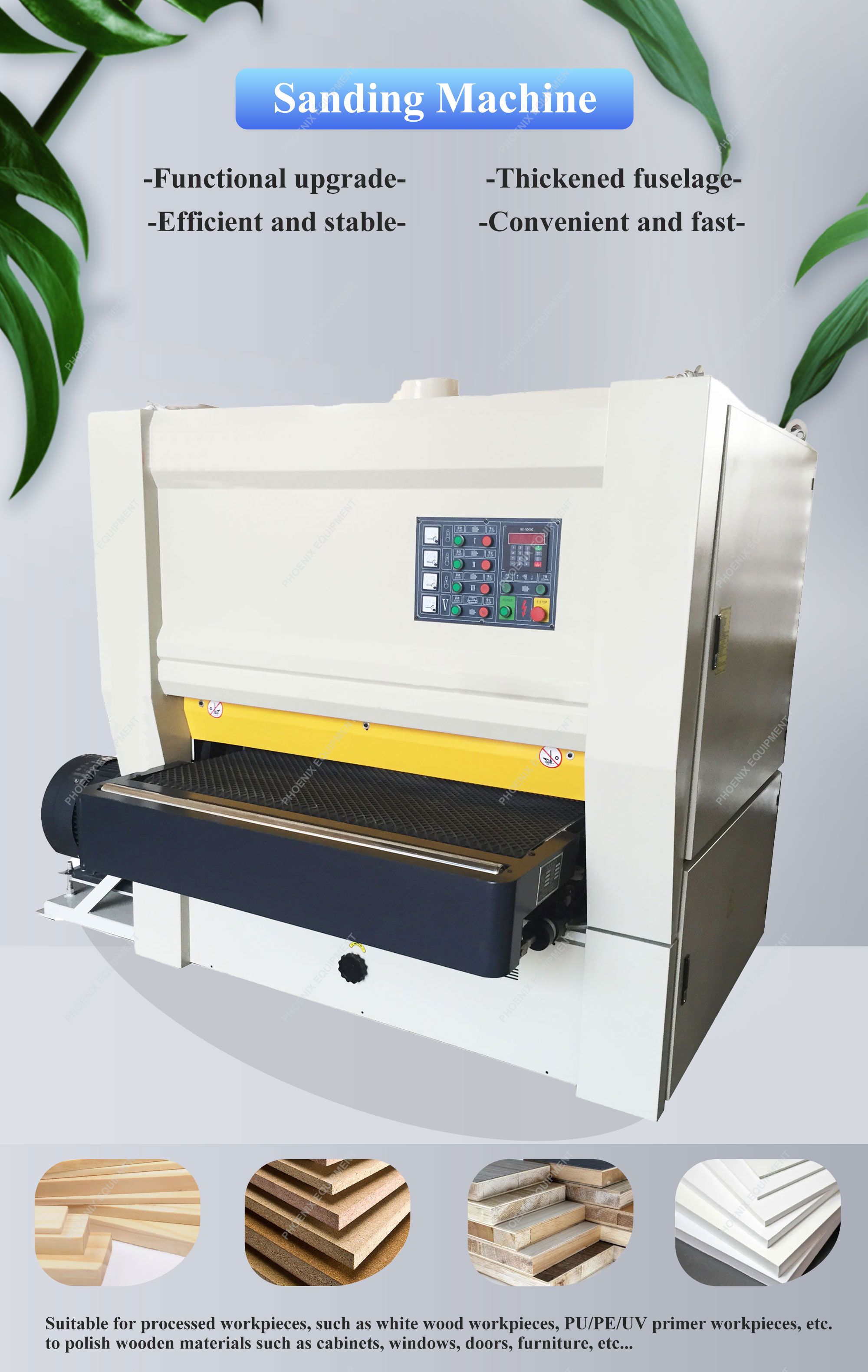 R-RP630 Fully Automatic Sanding Machine for Solid Wood Board in Woodworking Industry
