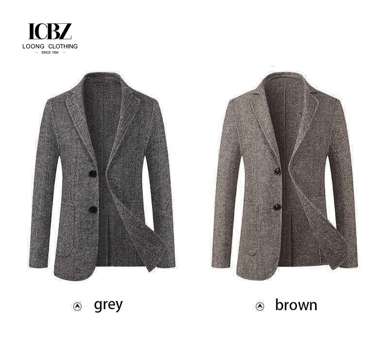 Men's Regular Sleeve Style Woolen Trench Coat Simple and Elegant Overcoat for Winter