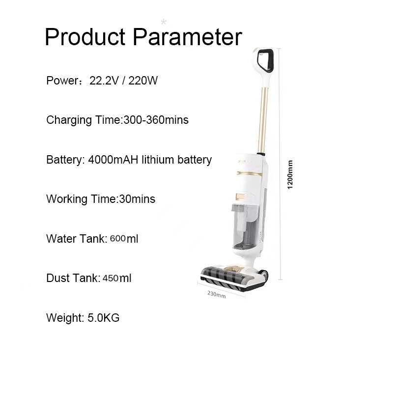Revolutionary 150W Cordless Cyclone Vacuum Cleaner for Wet Dry Hard Floor Cleaning