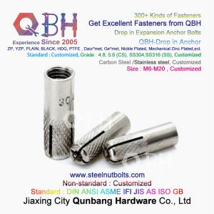 China QBH SS 304 S.S. 316 Stainless Steel Drop In Expansion Anchor Bolts wholesale