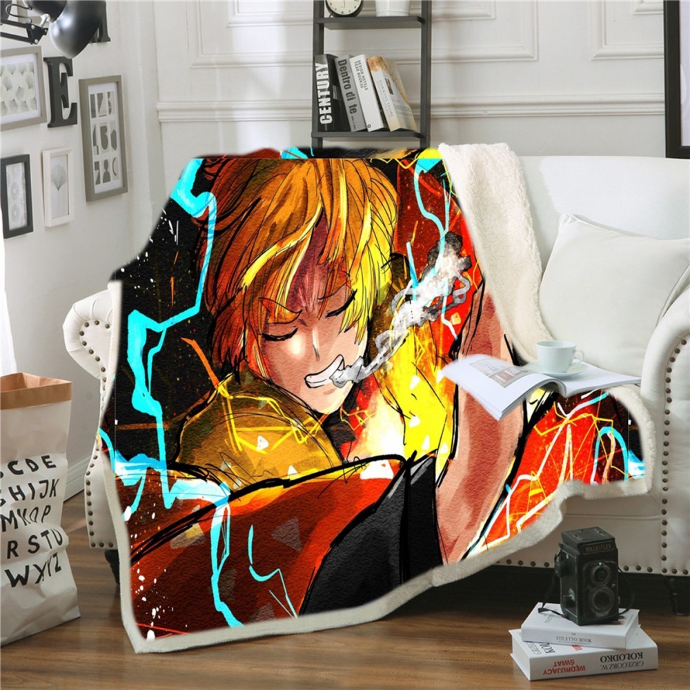 Cartoon Character Printing Polyester Fleece Blanket Throws 80*100cm