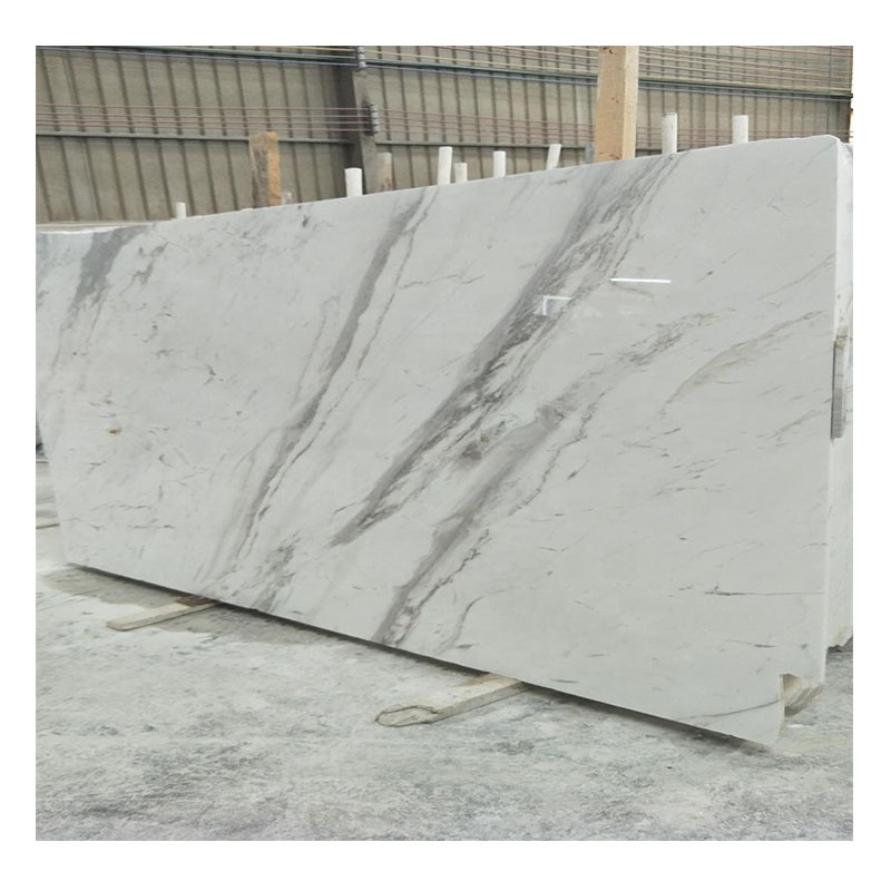 Easy Installation Luxury White Stone Volakas Marble Staircase for Hotel Decoration