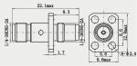 ROHS Flange Mount LANs 4 Holes SMA To BMA Adapter
