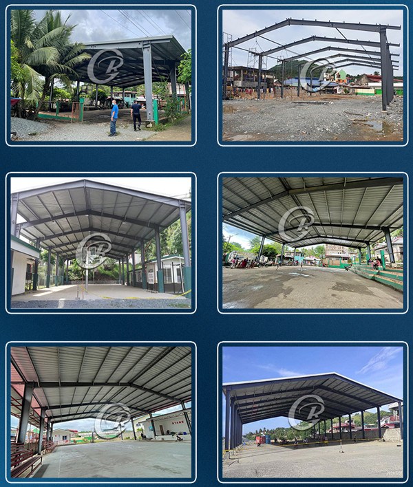 Low Maintenance Robust Steel Basketball Court Prefabricated Steel Structure Stadium