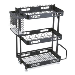 China 33CM Dish Drying Rack Stainless Steel 201 Drainboard Utensil Holder For Plates Bowls Kitchen wholesale