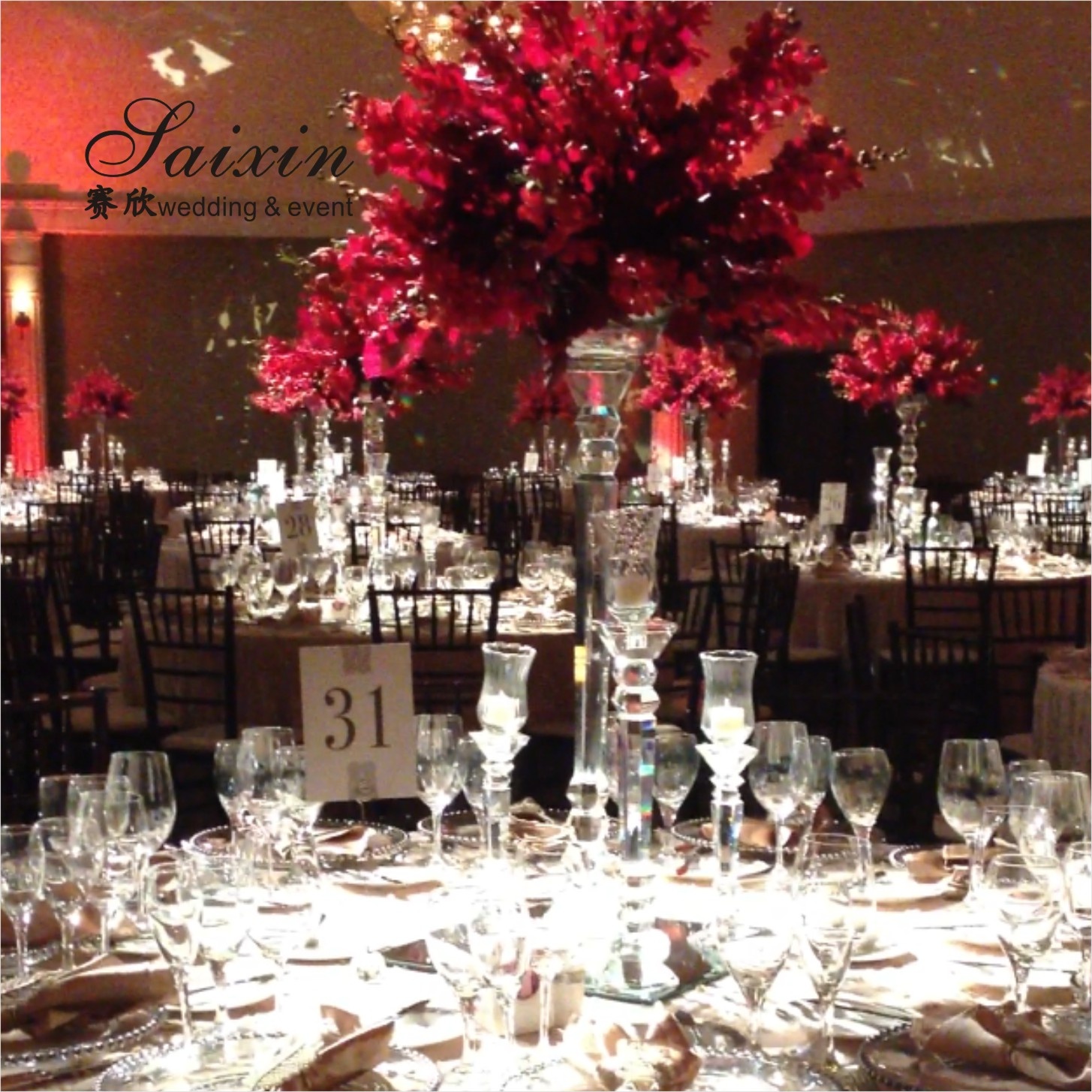 Clear Cemetery Flower Stand Wedding Centerpiece Table Decoration 75CM