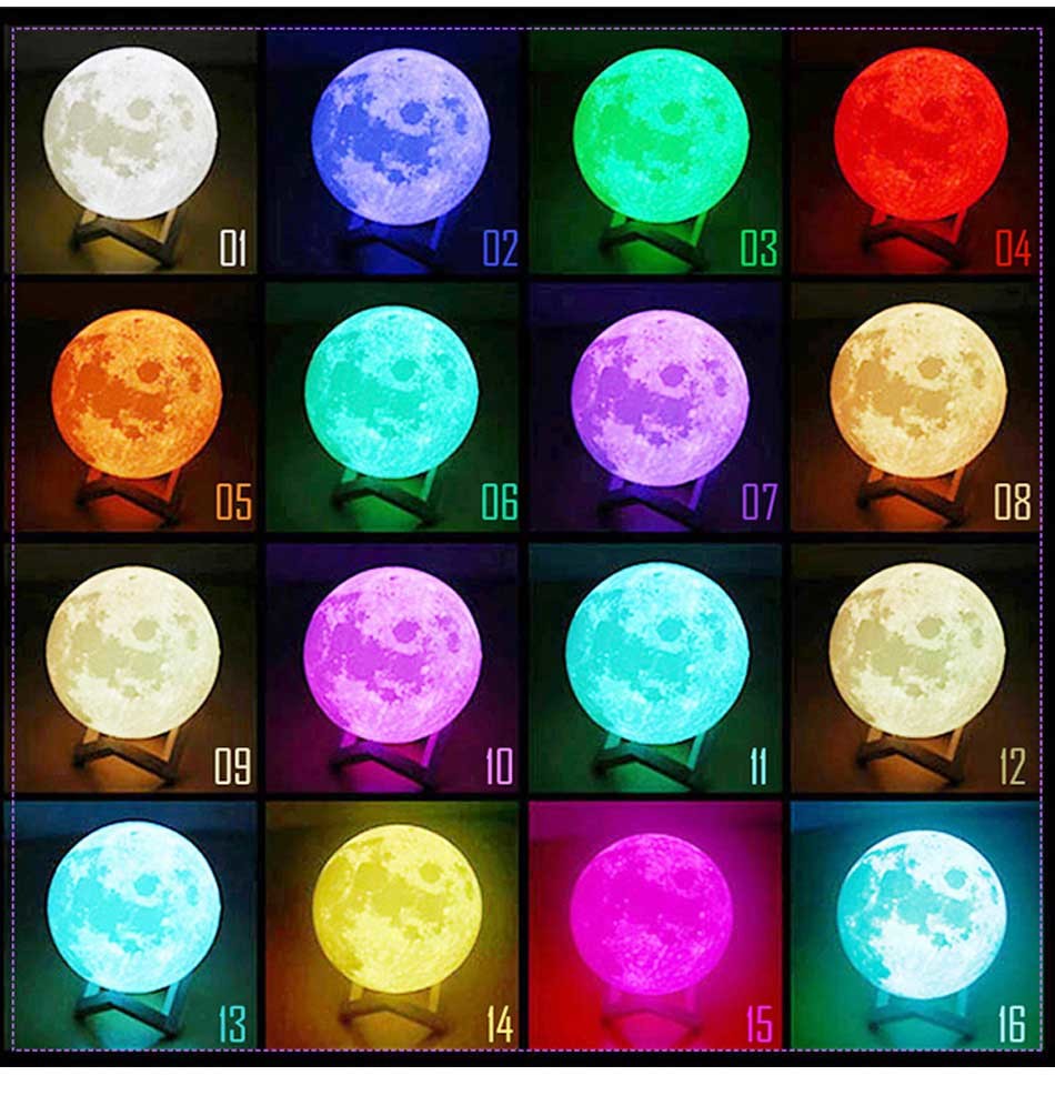 OEM ODM Moon Color Changing Light Decorative Dimmable For Home