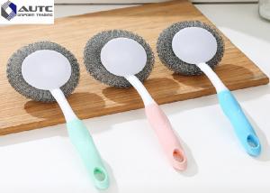 China Customized Descale Housekeeping Brushes Pot Stainless Steel Wire With Handle wholesale