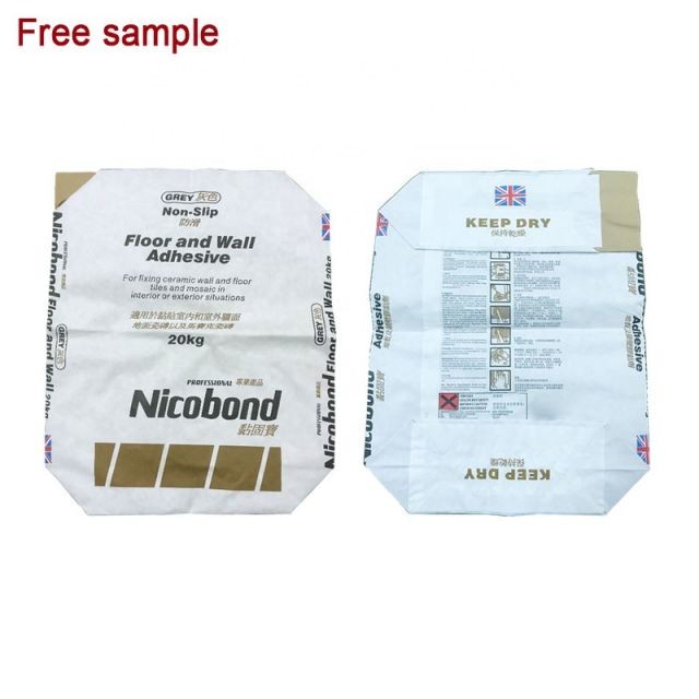 OEM Printing 25kg 50kg Industrial Paper Bags For Cement Food Stuff Sustainable