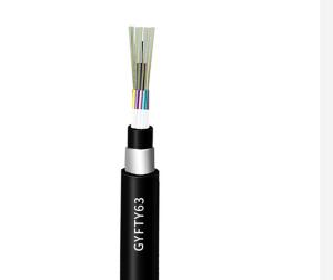 China Aerial Outdoor Armored Fiber Optic Cable 24 Core GYFTY63 wholesale