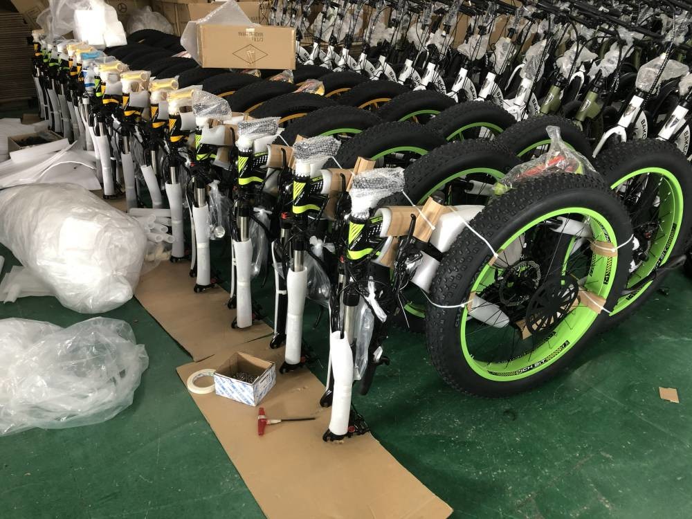 Mtb Fat Tire Full Suspension Ebike 1000w 48v 26 Inch High Carbon Snow