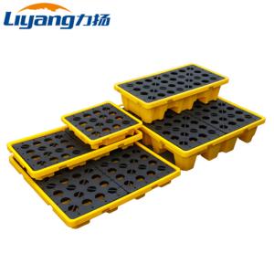 China Poly Plastic Spill Pallets Oil Drum Secondary Containment Pallets wholesale