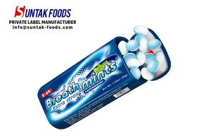 China Hard Sugar Free Refreshing Peppermint Oval Shaped Compressed Candy wholesale