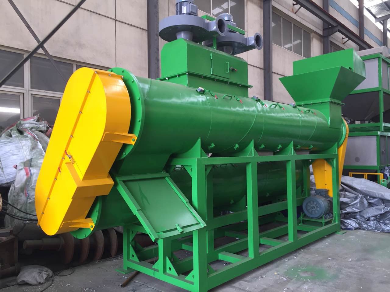 Single Barrel 30kw Waste Drink Bottle Label Remover Machine