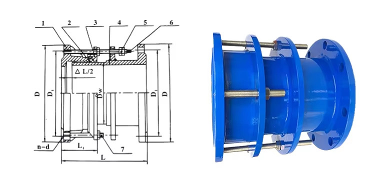 Carbon Steel 2205 Duplex Steel Dn250 Double Flange Limit Expansion Joint For Water Plant