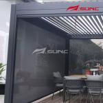 Terrace Sun Shading Aluminium Roll Up Window Shades UV Coating