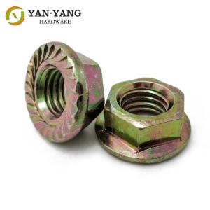 China Furniture hardware Hexagon Zinc plating iron Flange Flower Nut wholesale