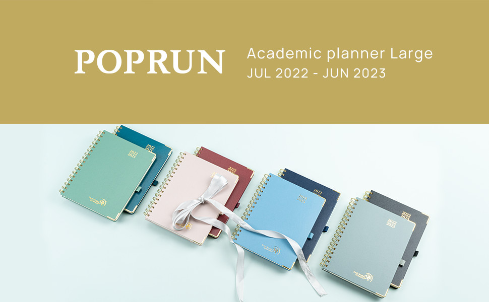 Hardcover Spiral Custom Academic Planner 2023 Light Green Color