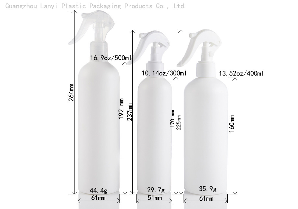 HDPE 400ml 500ml Chemical Resistant Spray Bottle