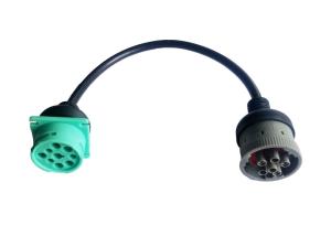 China Green Type 2 J1939 Deutsch 9-Pin Male to 6-Pin J1708 Female Cable wholesale