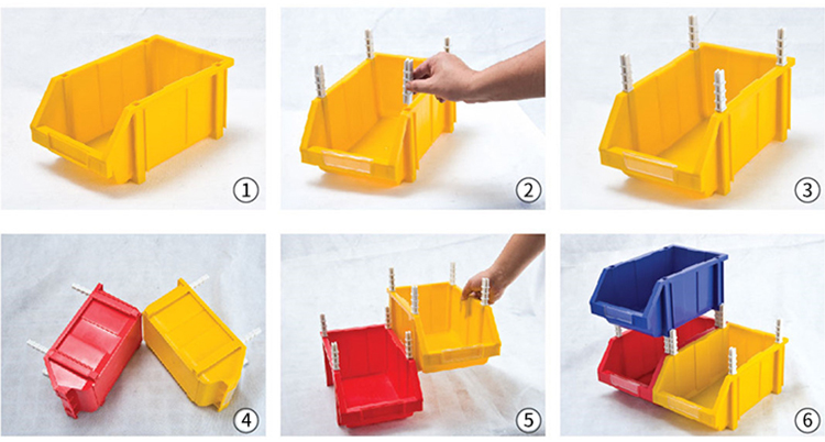 Optimal Storage Multifunctional Plastic Parts Storage Box for Stacking Ics Components