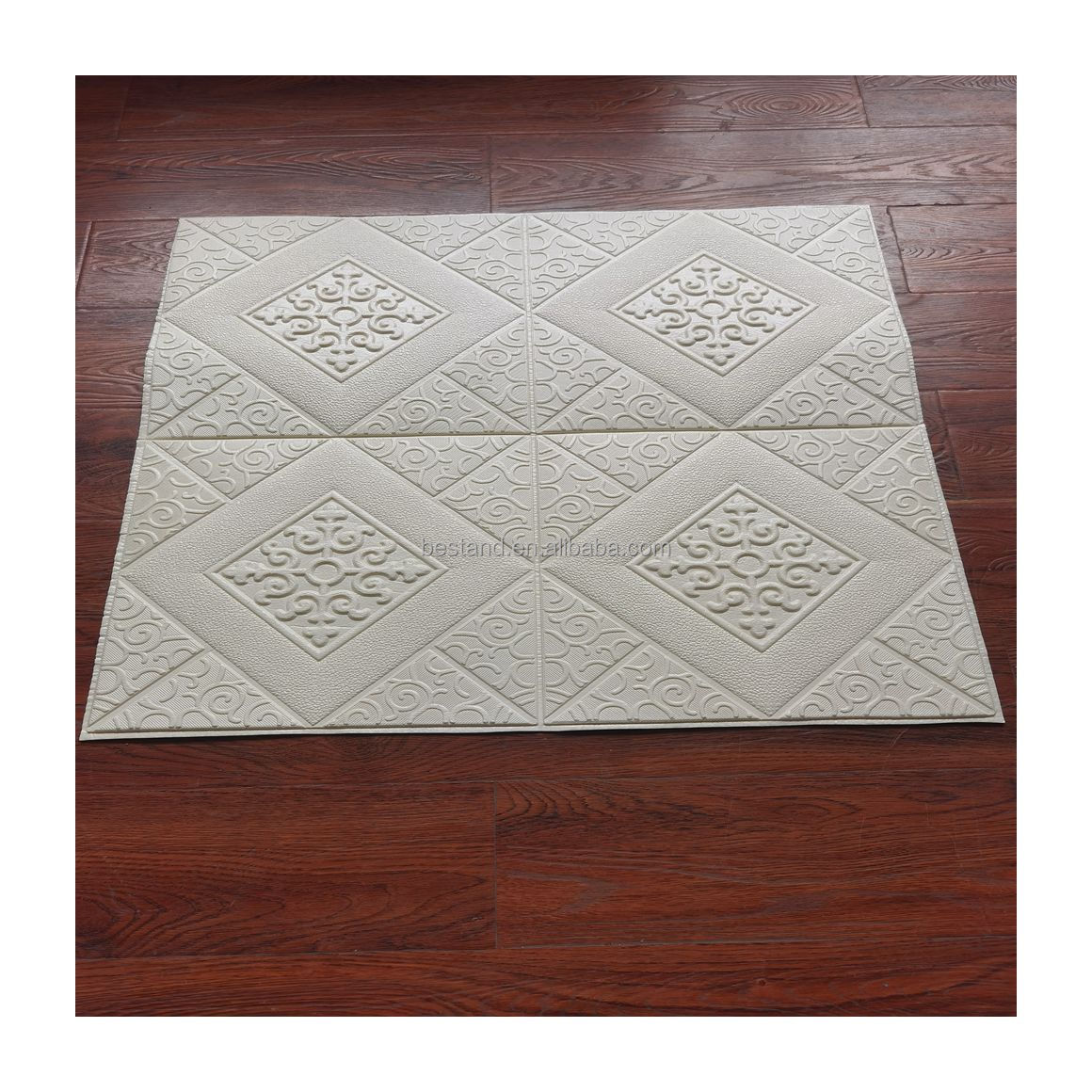 8mm Thickness Geometric Pattern Foam Wall Stickers for Sophisticated 3D Ceiling Wallpaper