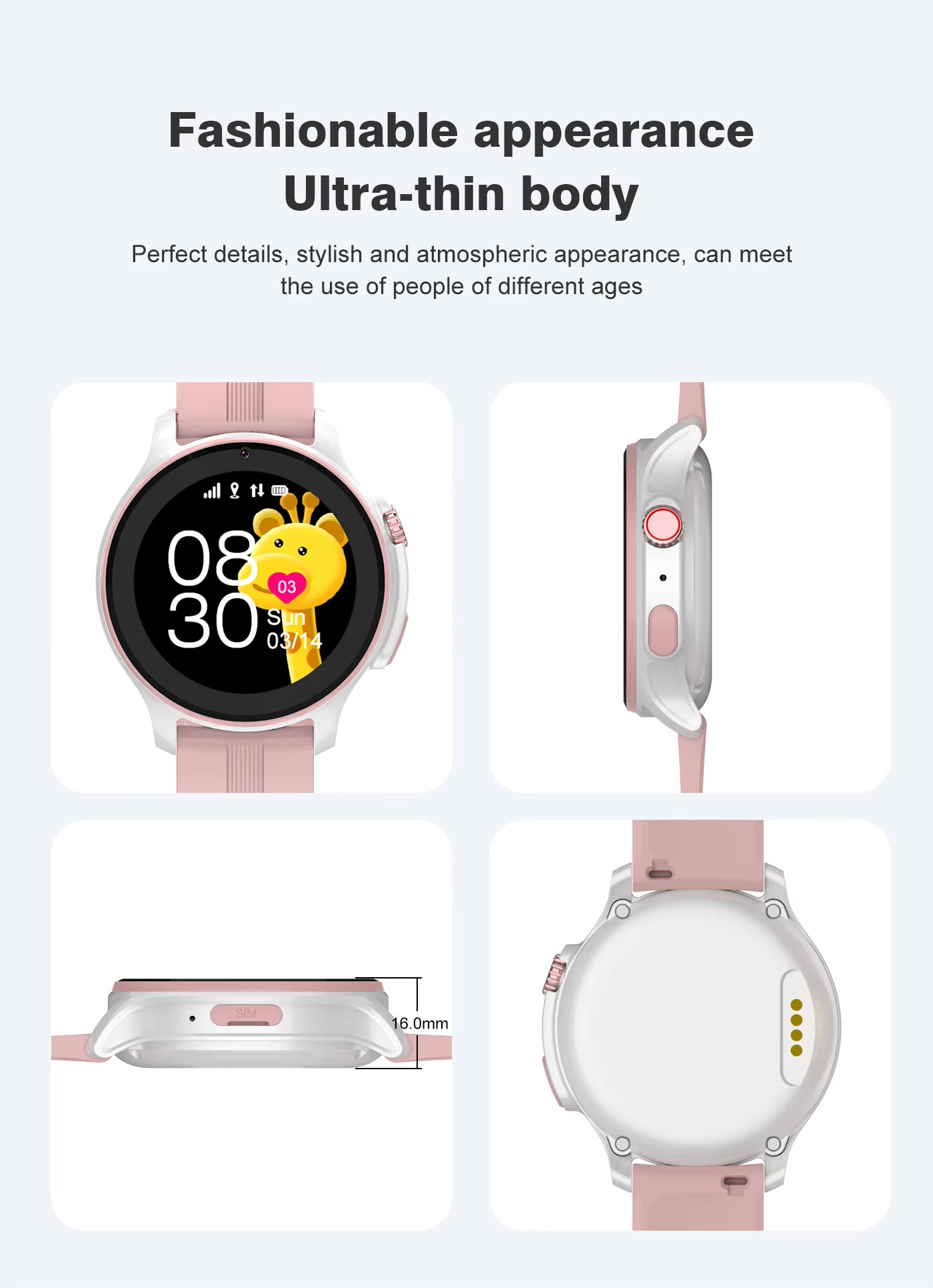 Digital Wrist Childrens Tracker Watch Two Way Video Calling LT46 GEO Fence For Teenager