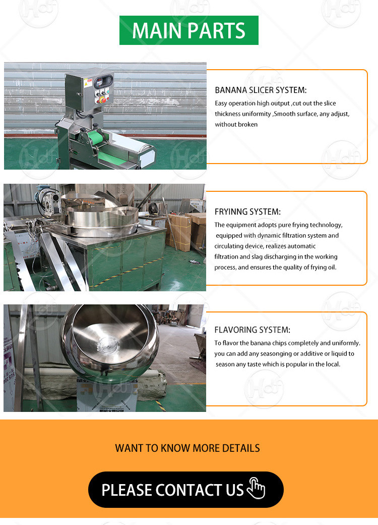 Plantain Chips Processing Equipment Small Scale Banana Chips Production Machine