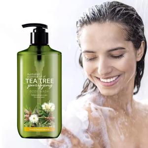 China Tea Tree Oil Body Care Wash Deep Cleaning Perfumed Antibacterial Body Cleanser Gel wholesale
