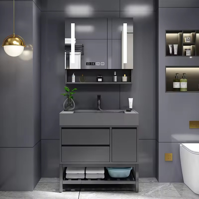 Rectangular 30 Inch Bathroom Vanity Single Cabinet ODM