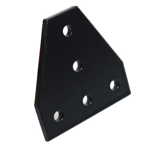 Black Anodized 90 Degree Corner Bracket Plate for 20 x 20mm Aluminum Extrusion Profile