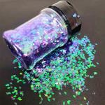 Fashionable Rhombus Shape Glitter Shaker Bottle Package with Purple Diamonds