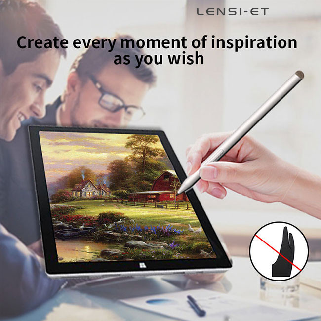 Engineer Painting Aluminum Stylus Pen Drawing Tablet Pencil Black White