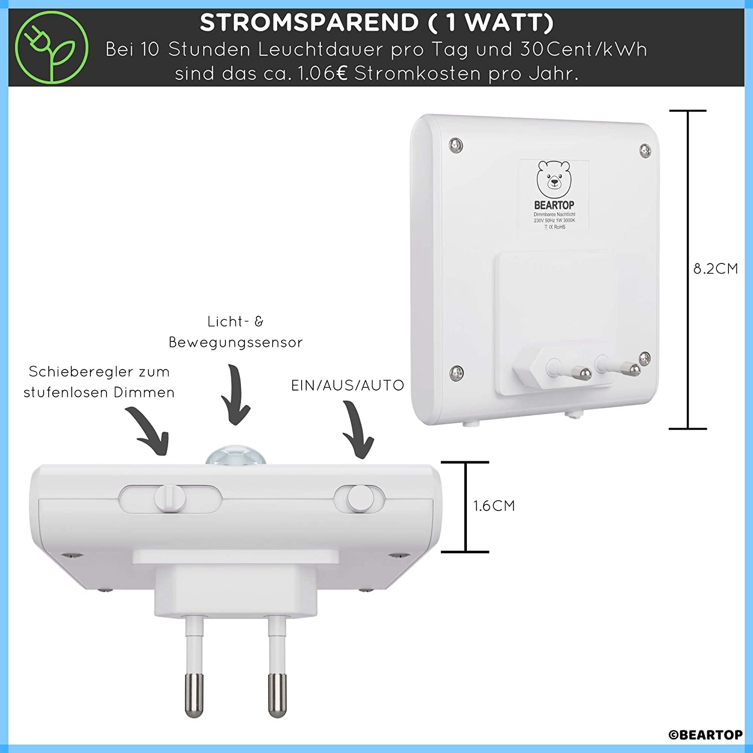 EMC 0.5W Dimmable Motion Sensor Light