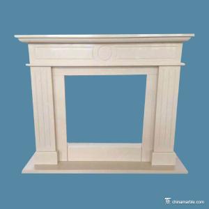 China Marble Fireplace Surround White Marble Fireplace Surround 54”X45”X10” wholesale