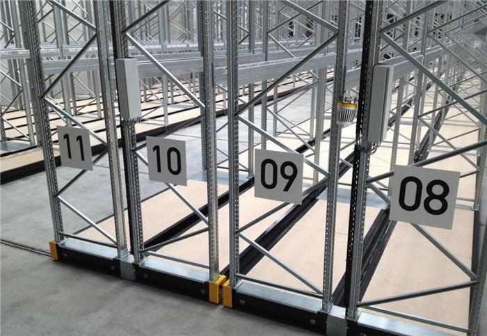 Multi Level Movable Shelving System , Heavy Duty Mobile Racking System Customized Color