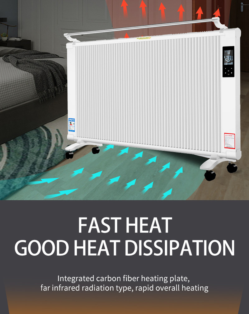 Carbon Fiber Electric Room Heater with Over Protection and Adjustable Thermostat