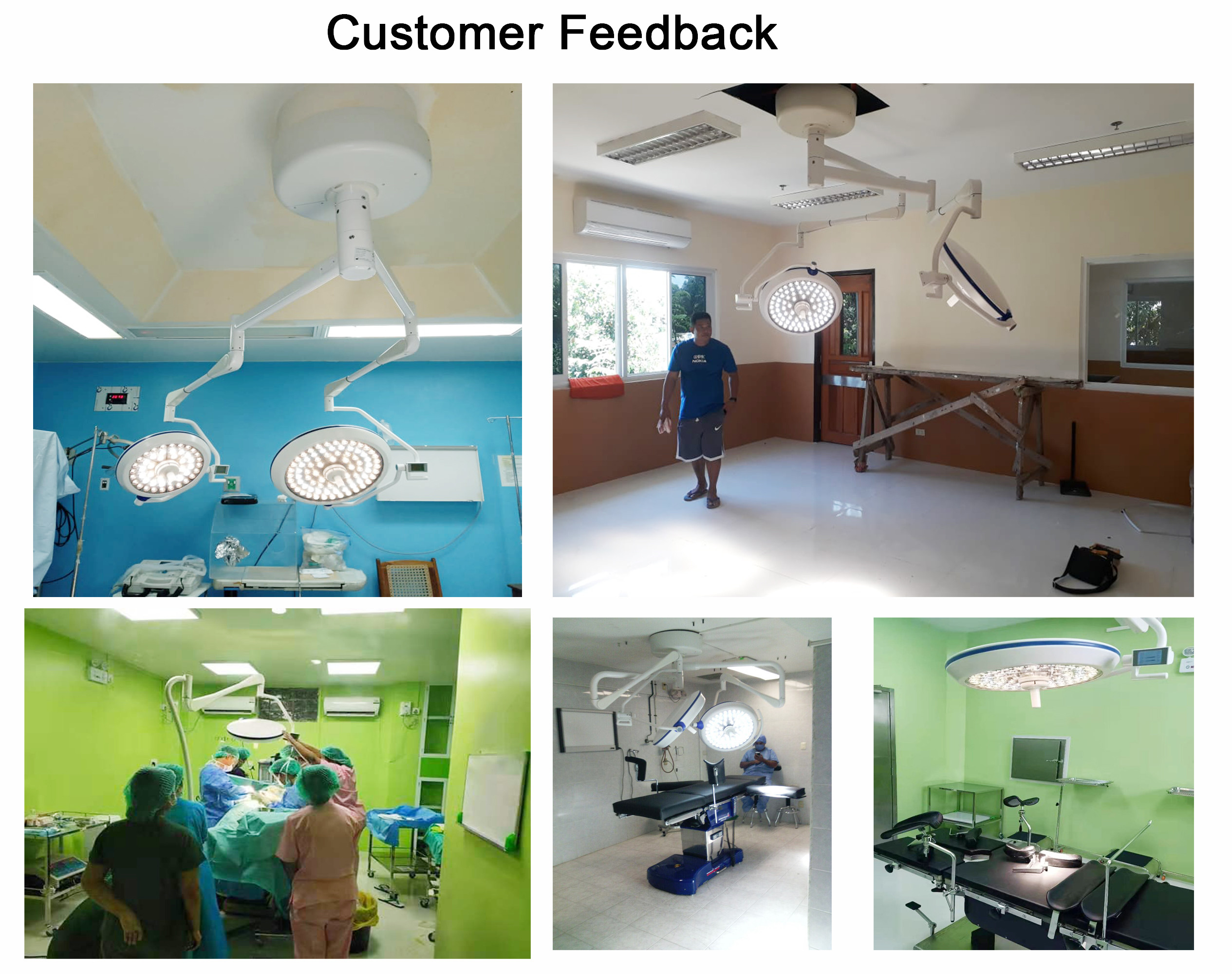 New V Series Medical Equipment LED Surgery Operation Light Ceiling Type 500mm