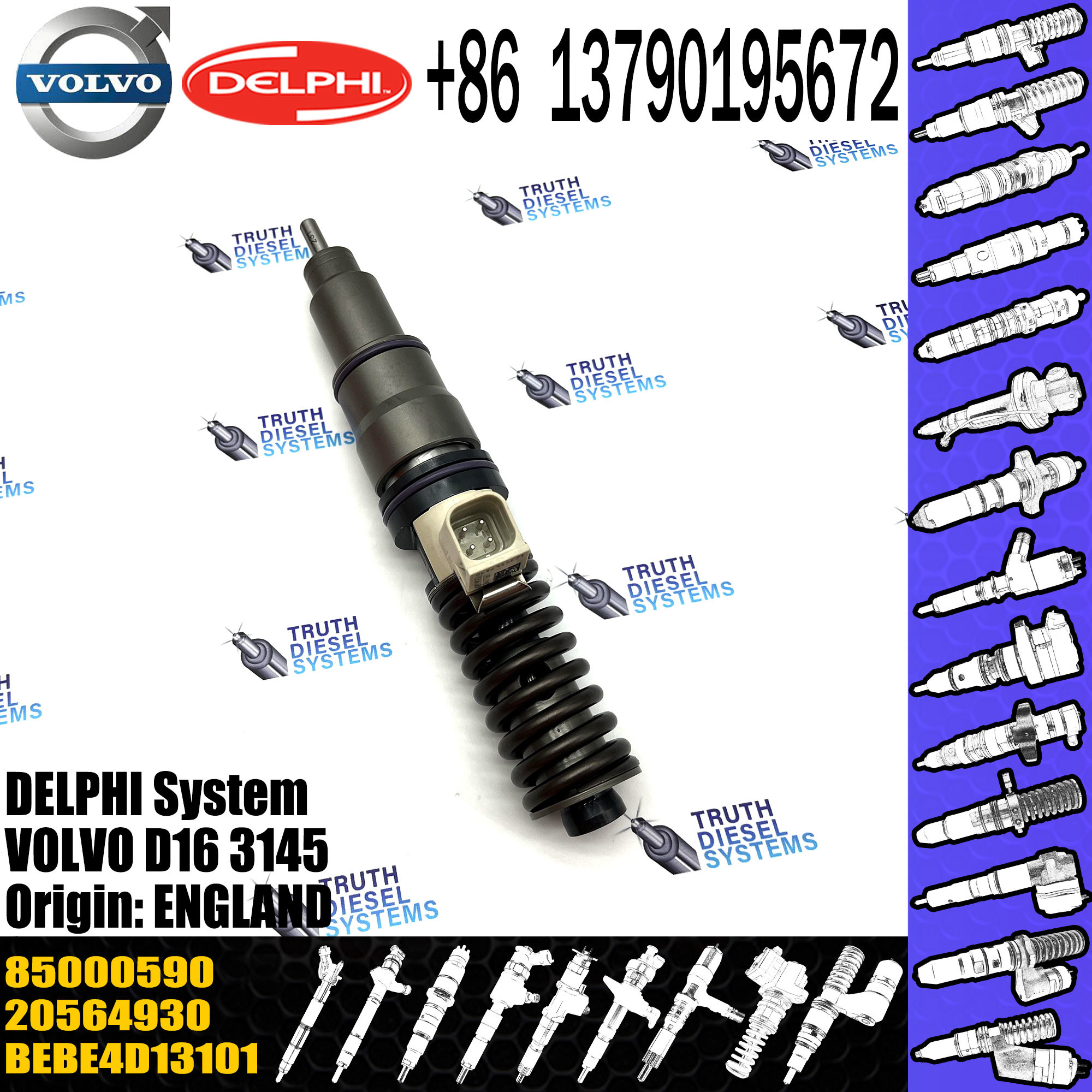 High Quality Diesel Fuel Injector For Sale 85000590 BEBE4D13001 BEBE4D13101