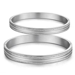 China Tagor Jewellery Super Quality 316L Stainless Steel Couple Bracelet Bangle TYGB010 wholesale
