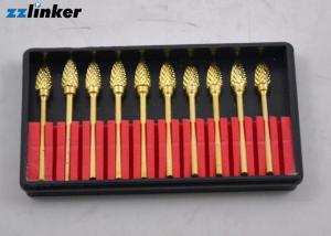 China Dental Micromotor Golden Tungsten Carbide Drills Hardened Stainless Steel Material wholesale