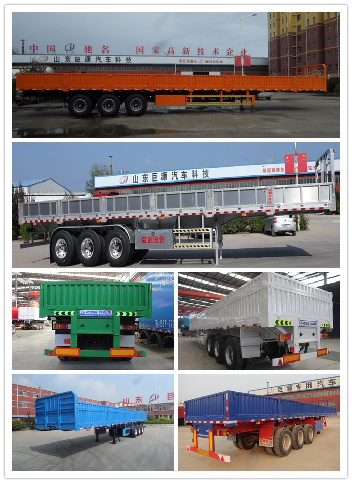 Stake Semi Trailer 3 Axles Sidewall Semi Truck Trailers for Cargo Transport Logistics